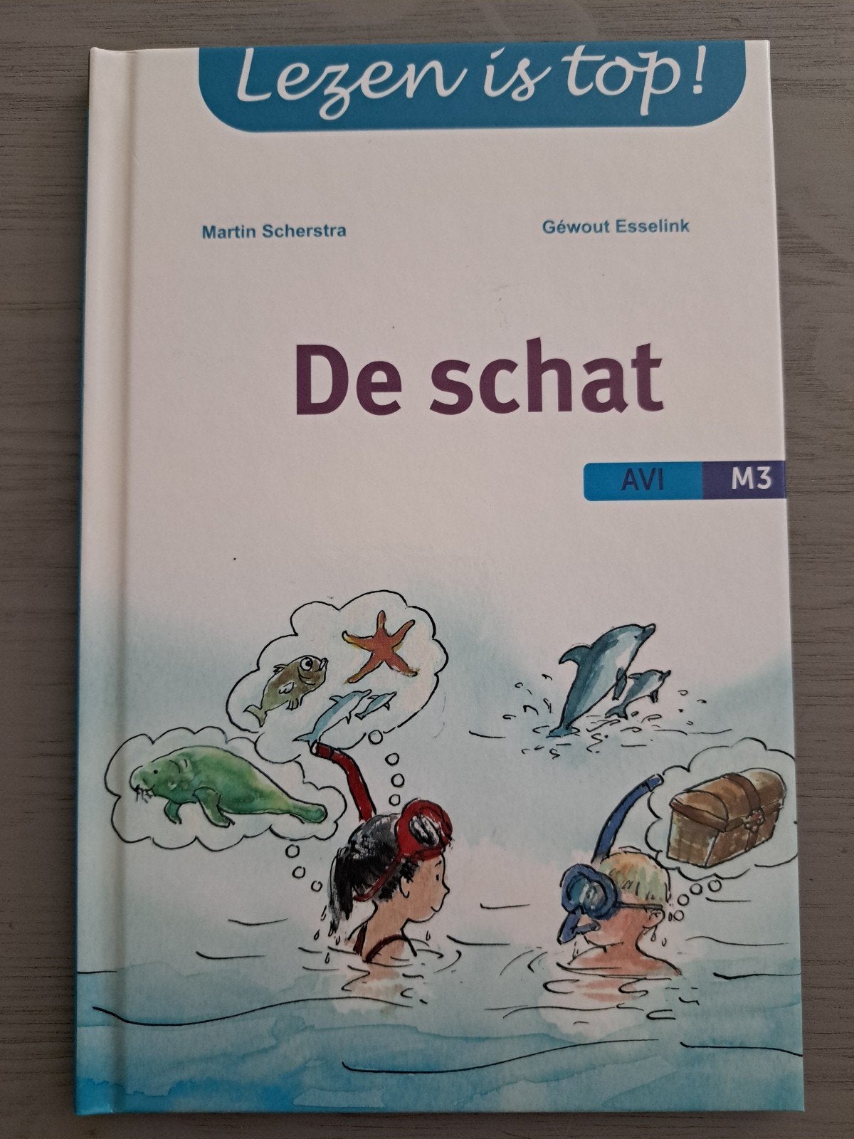 Avi start boekje van Lezen is top - De Schat, Fictie algemeen, Martin Scherstra, Ophalen of Verzenden, Zo goed als nieuw