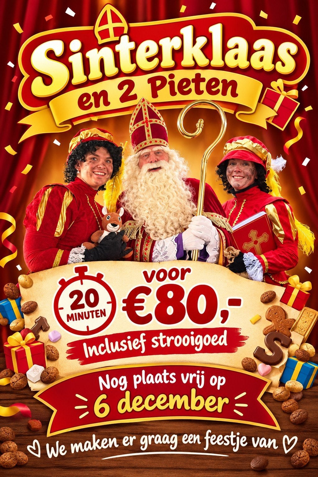 sinterklaas en zijn pieten, Tickets en Kaartjes