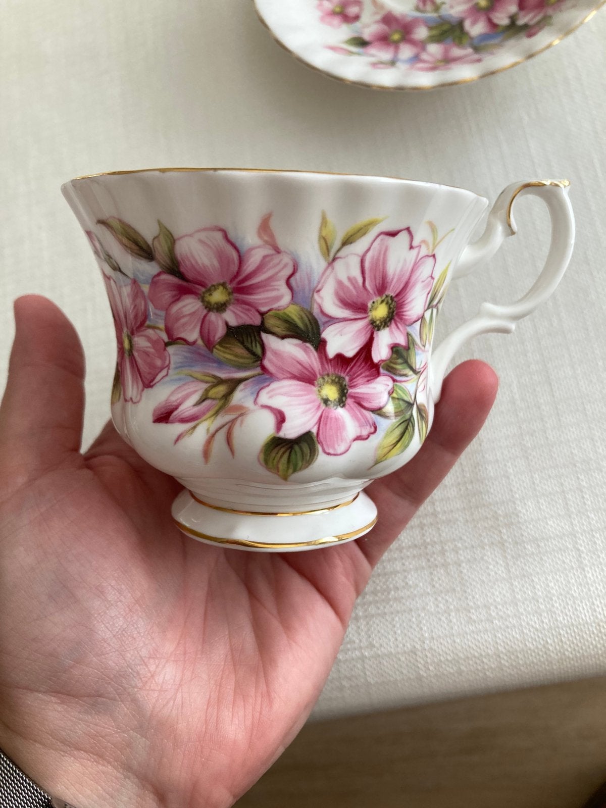 Royal Albert Wild Rose kop en schotel, Antiek en Kunst, Ophalen of Verzenden