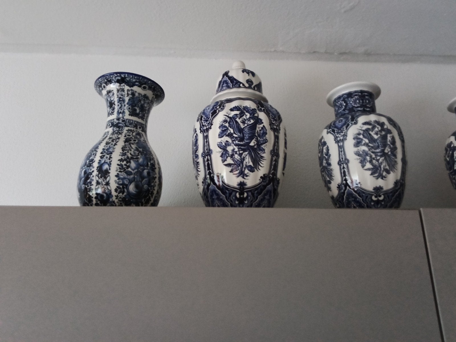 Set van 9 Delfts Blauwe Vazen en Potten, Antiek en Kunst, Ophalen