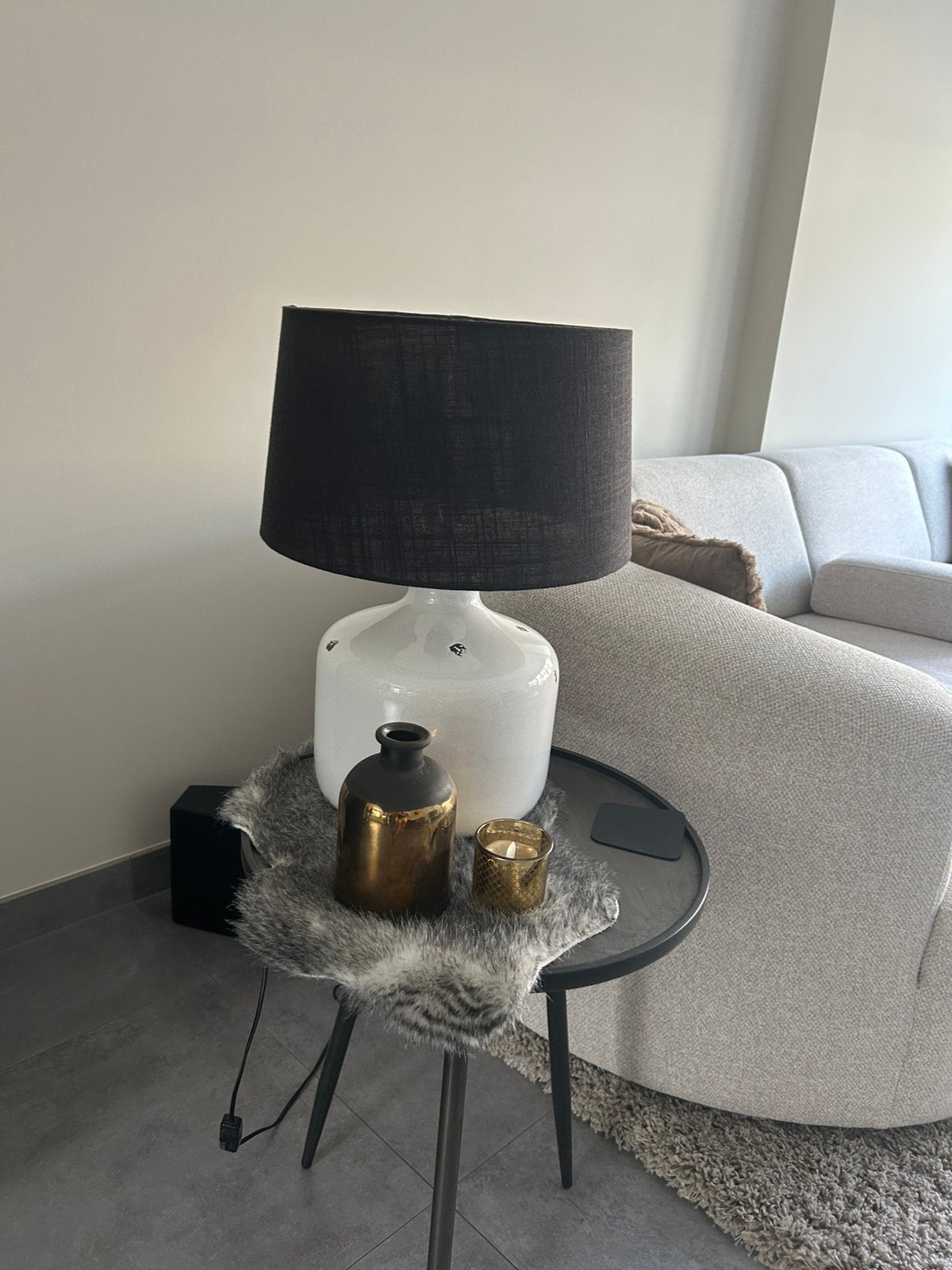 Schemerlamp, Huis en Inrichting, Lampen | Lampenkappen, Ophalen, Gebruikt, Rond