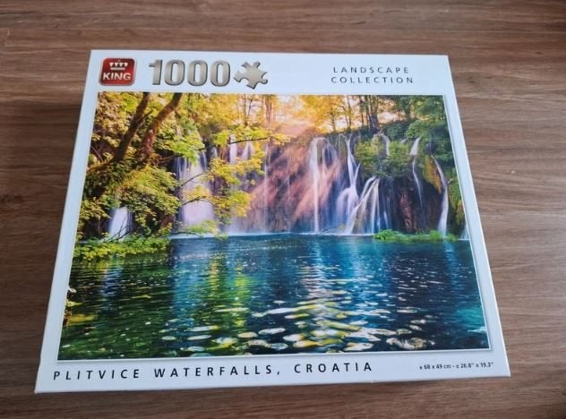 King puzzel Landscape collection Plitvice waterfalls, Hobby en Vrije tijd, Denksport en Puzzels, Ophalen of Verzenden, 500 t/m 1500 stukjes