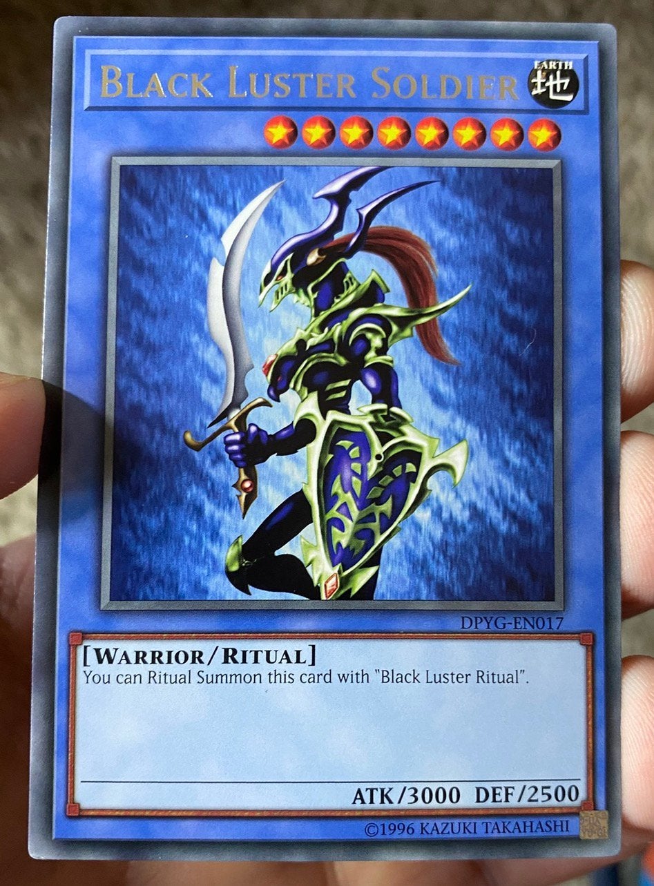 Yu-Gi-Oh! Black Luster Soldier DPYG Print !, Ophalen of Verzenden, Zo goed als nieuw, Losse kaart