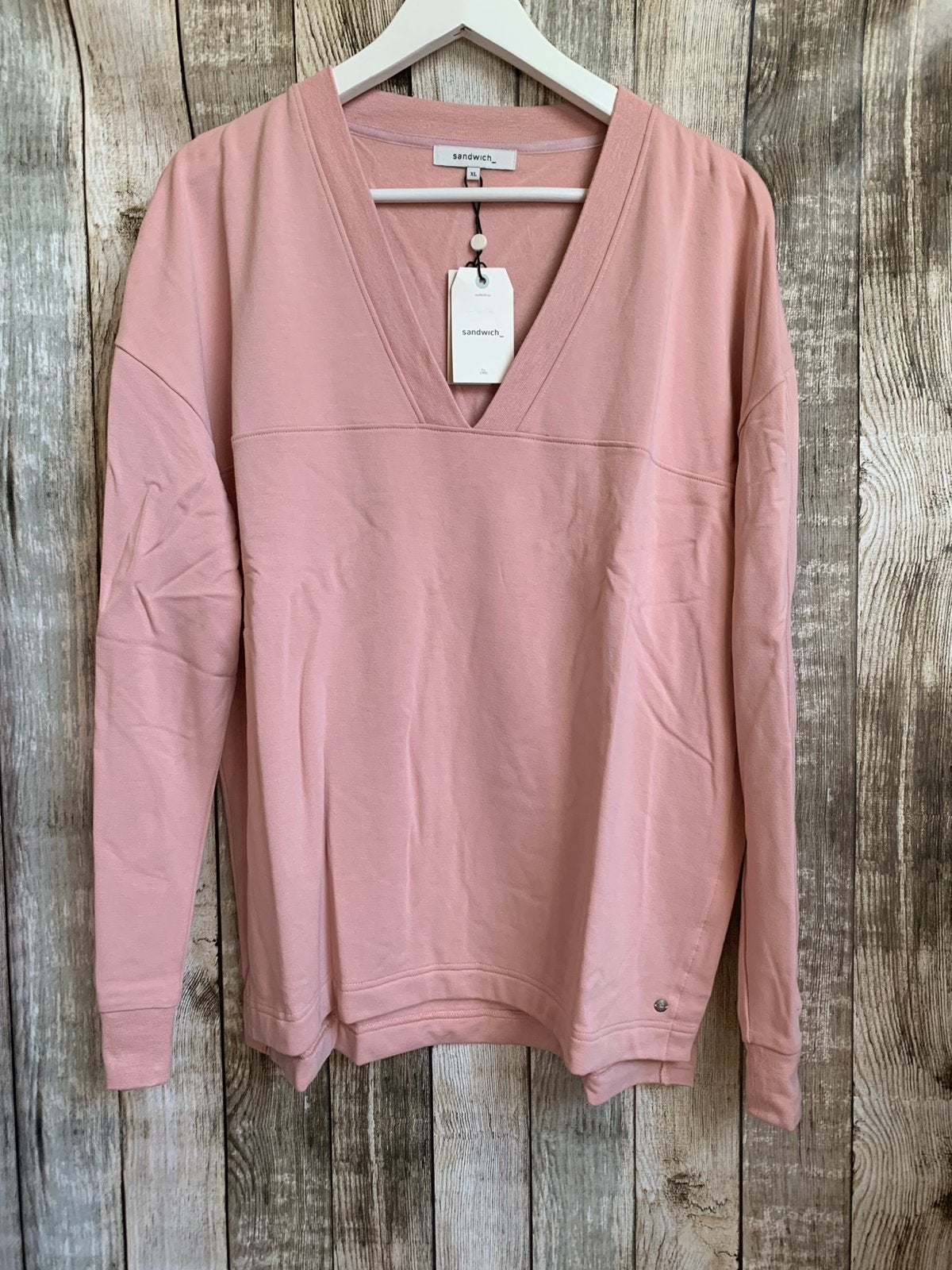 Nieuw mooi roze sweater met v-hals van Sandwich (Maat XL), Verzenden, Maat 46/48 (XL) of groter, Nieuw, Roze