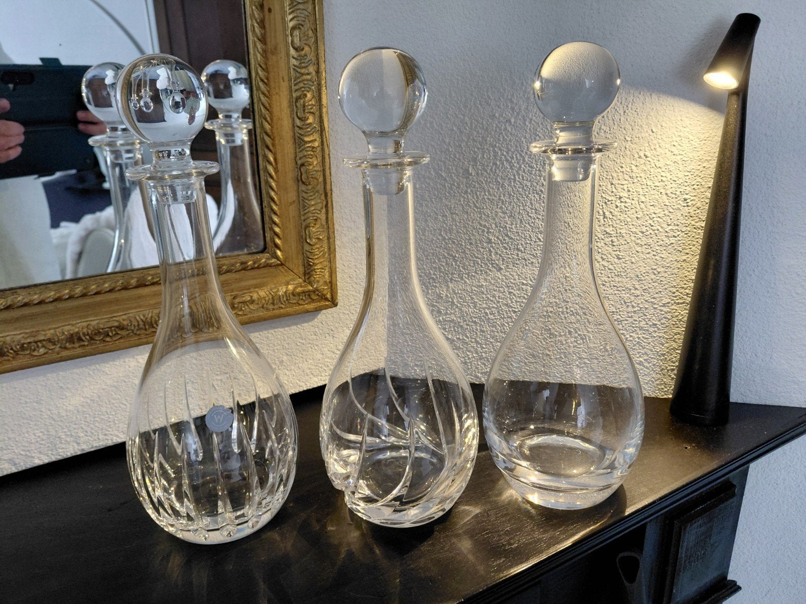 Set van 3 kristallen karaffen van Wedgwood, Antiek en Kunst, Ophalen of Verzenden