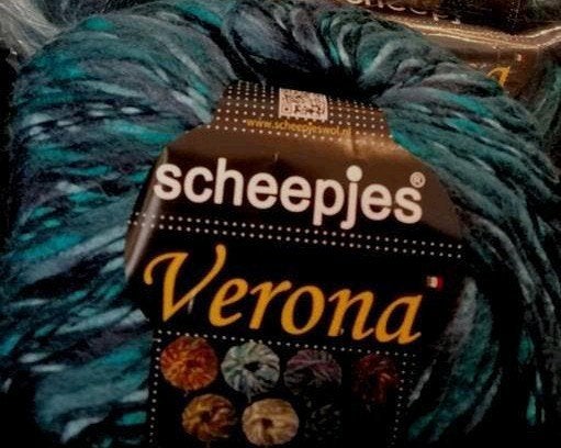 Scheepjes Verona  - 10 x 100 Gr Wol-  Aqua Gemêleerd ( Nr 3), Ophalen of Verzenden, Nieuw, Breien of Haken, Wol of Garen