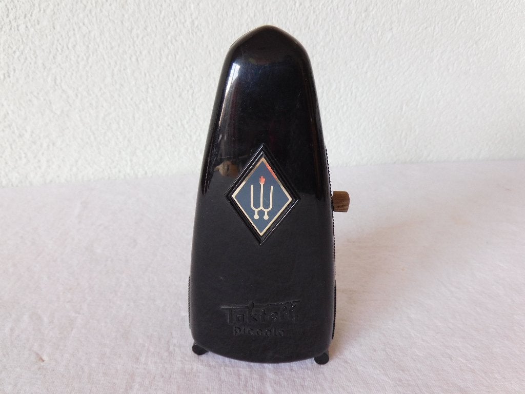 Wittner Taktell Piccolo metronoom in zwart, hg 15,5 cm, in p, Ophalen of Verzenden, Zo goed als nieuw, Piano