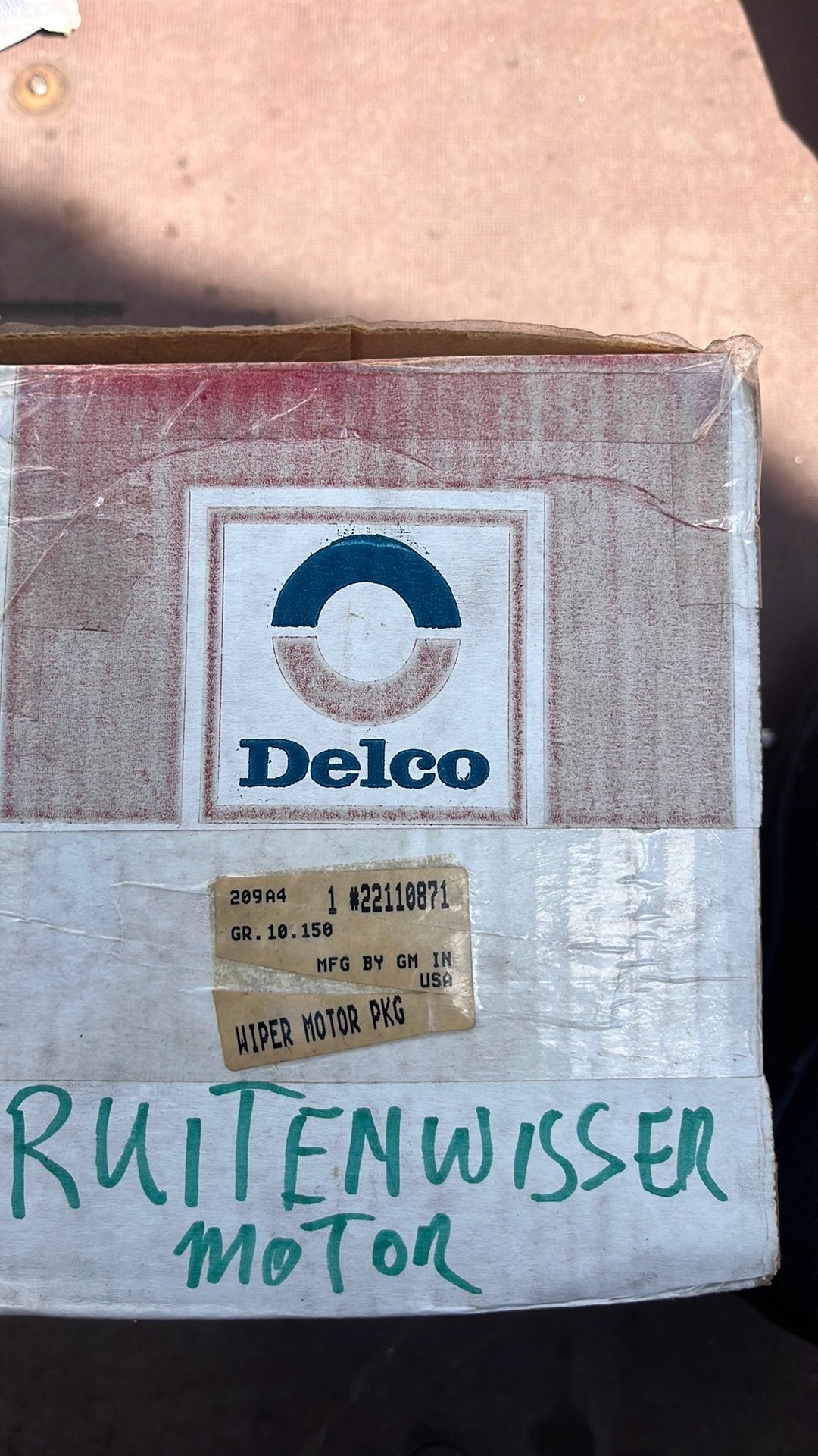 Delco ruitenwisser motor general motors, Ophalen of Verzenden, Chevrolet