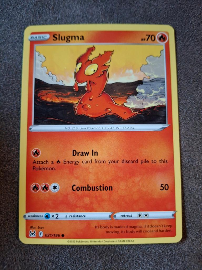 Pokémon kaart Slugma (021/196) - Losse kaart, Ophalen of Verzenden, Zo goed als nieuw, Losse kaart