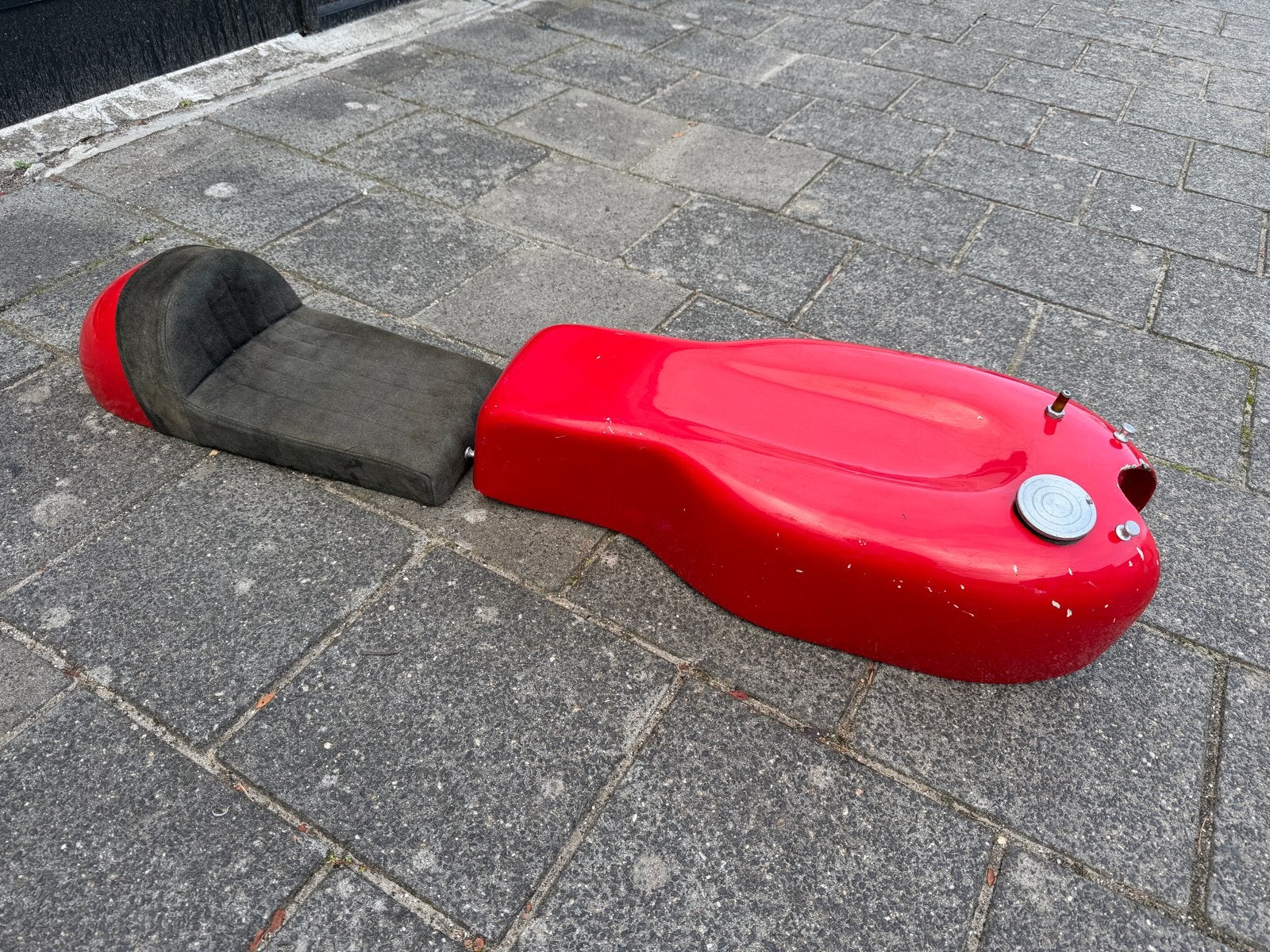 Benzinetank en zit voor classic/cafe racer, Motoren, Ophalen, Gebruikt