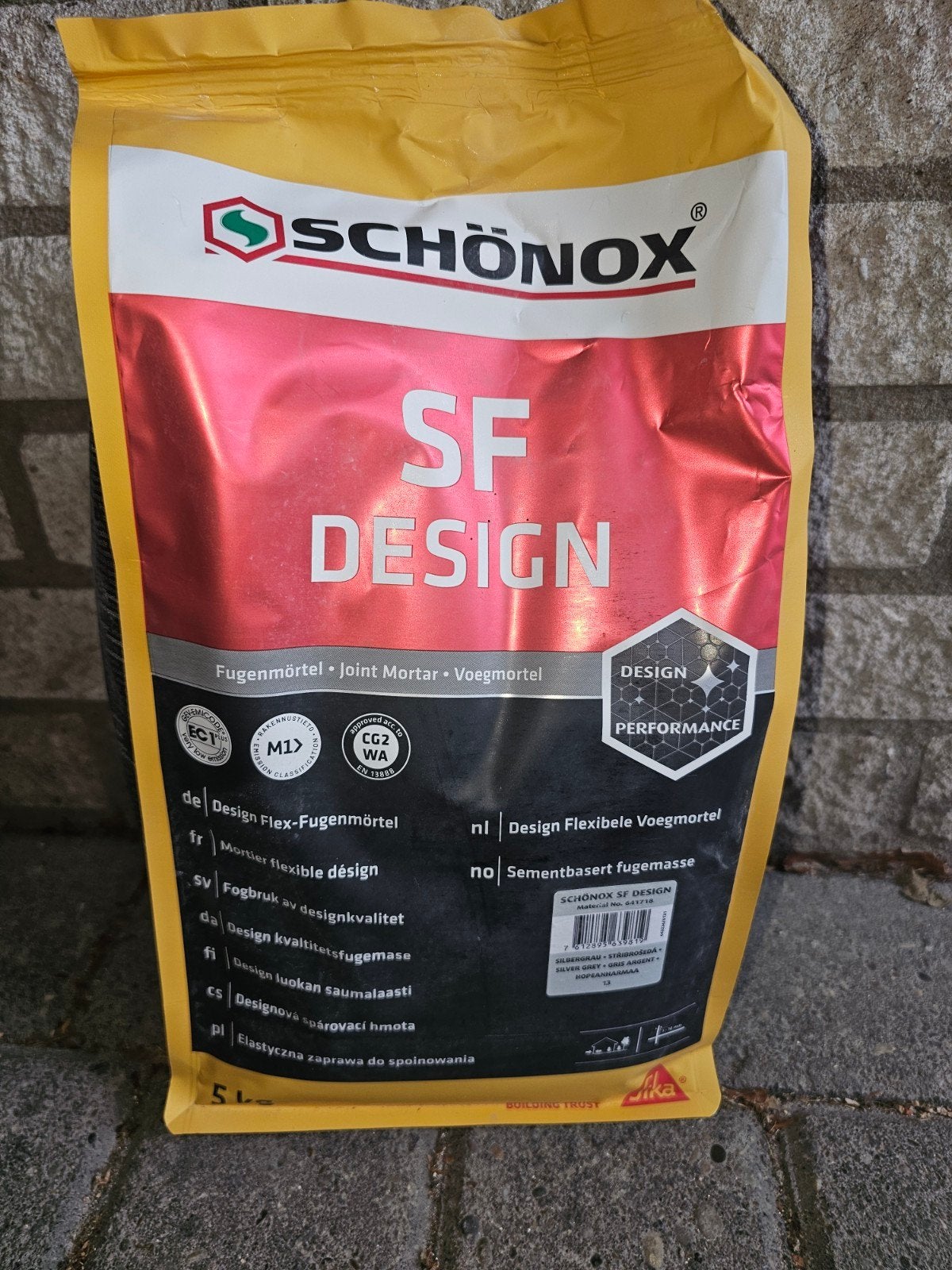 Schönox SF Design Flexibele Voegmortel zilvergrijs - 5L, Ophalen, Overige materialen, Overige typen, Nieuw