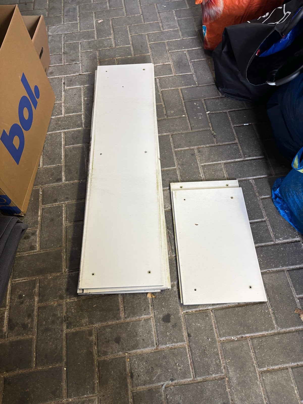 Trespa platen RAL 9010 met bijpassende schroeven, Ophalen, Gebruikt, HPL, Minder dan 20 mm