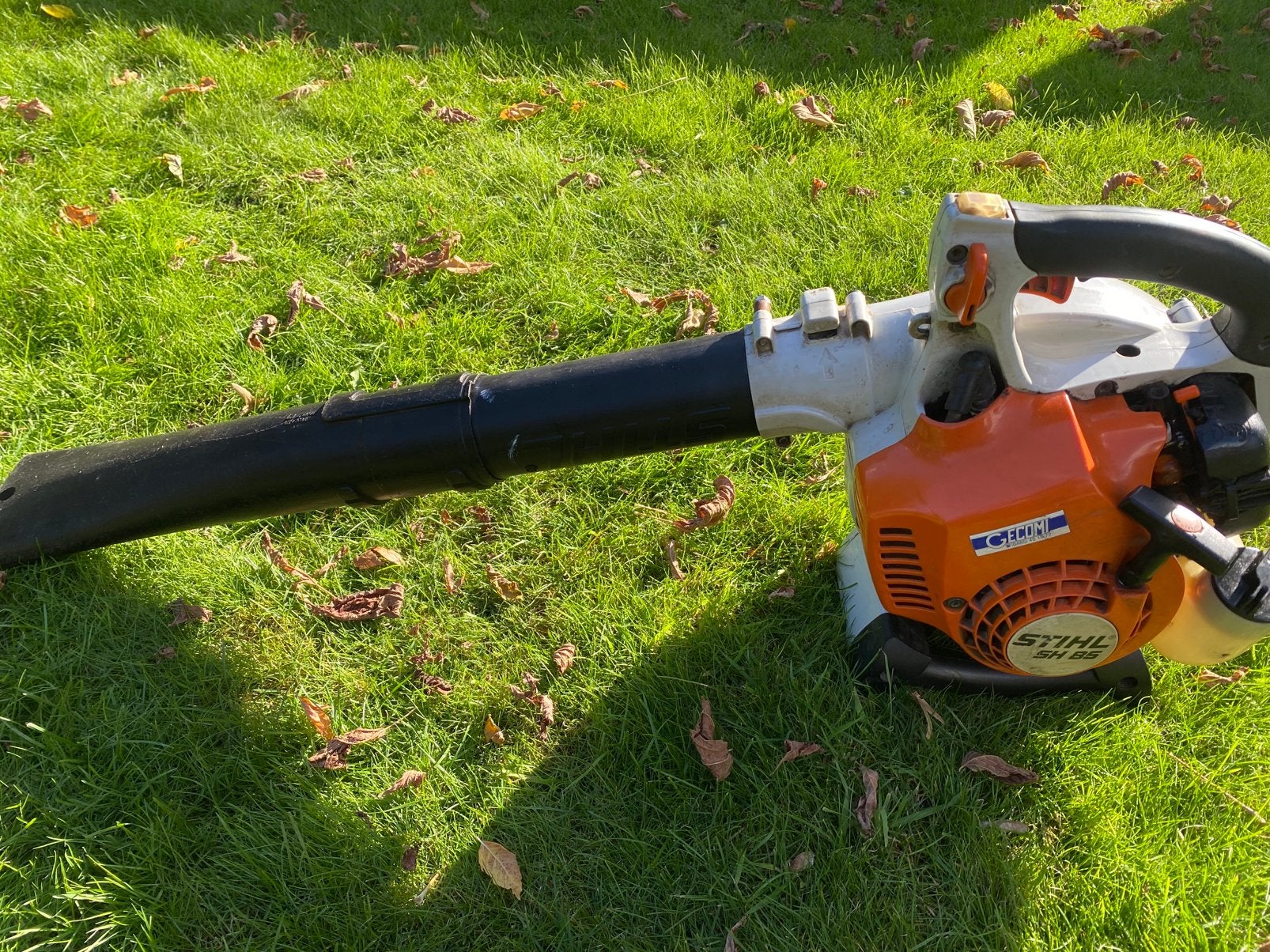 Stihl sh 85 hand bladblazer/mulcher, Benzine, Met opvangzak, Handgedragen, Ophalen of Verzenden
