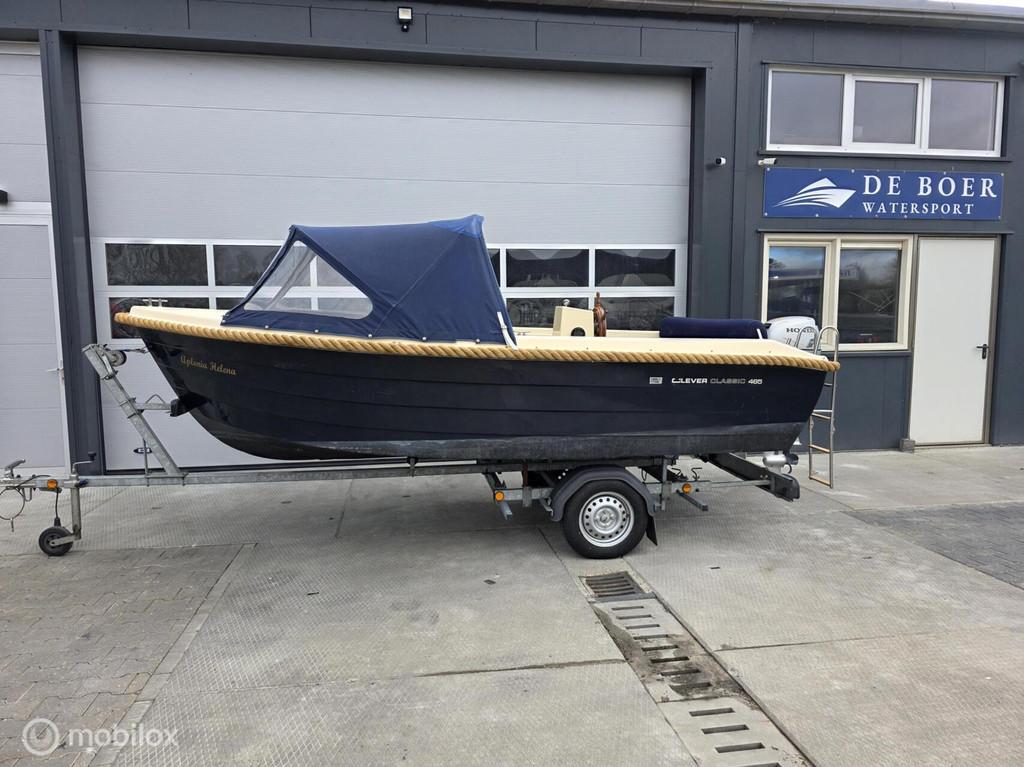 Clever 465 Honda 8pk 4takt boottrailer, Gebruikt, Benzine, 3 tot 6 meter, Tot 10 pk