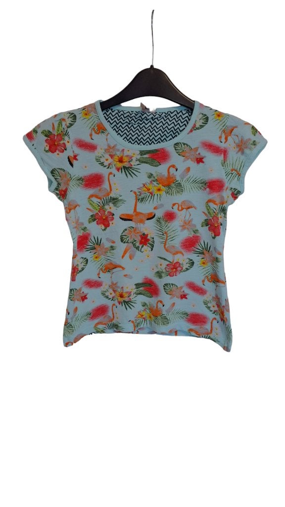 Gaaf PERSIVAL flamingo shirt maat152/158., Kinderen en Baby's, Kinderkleding | Maat 152, Persival, Zo goed als nieuw, Shirt of Longsleeve