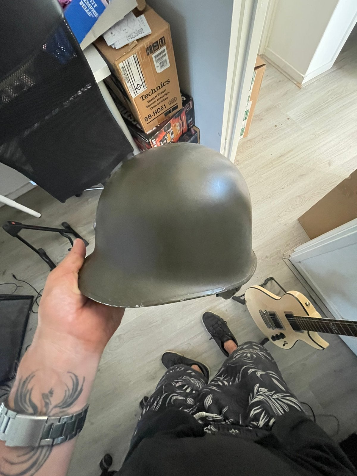 Echte Leger helm . Waarschijnlijk van na de oorlog., Ophalen, Landmacht, Nederland