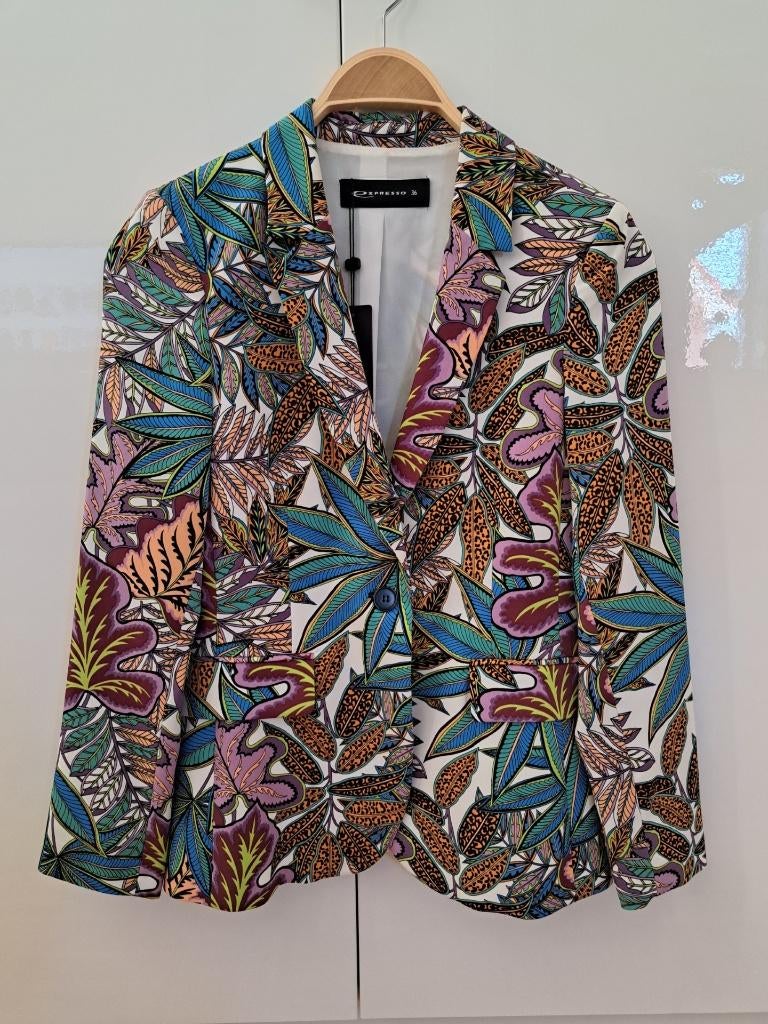Expresso stretch blazer colbert mt 36 twv €129,95 NIEUW, Overige kleuren, Expresso, Nieuw, Ophalen of Verzenden
