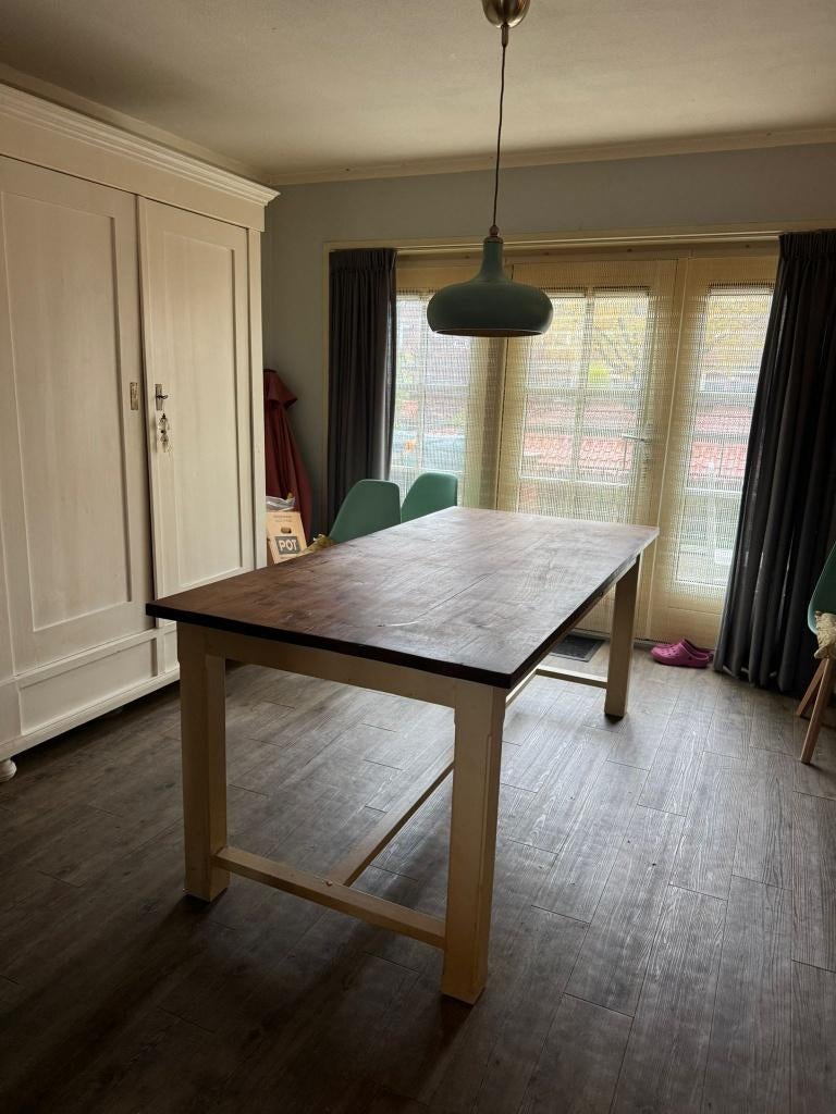 Eettafel, Huis en Inrichting, Tafels | Eettafels, Ophalen, 50 tot 100 cm, Vijf personen of meer, 150 tot 200 cm