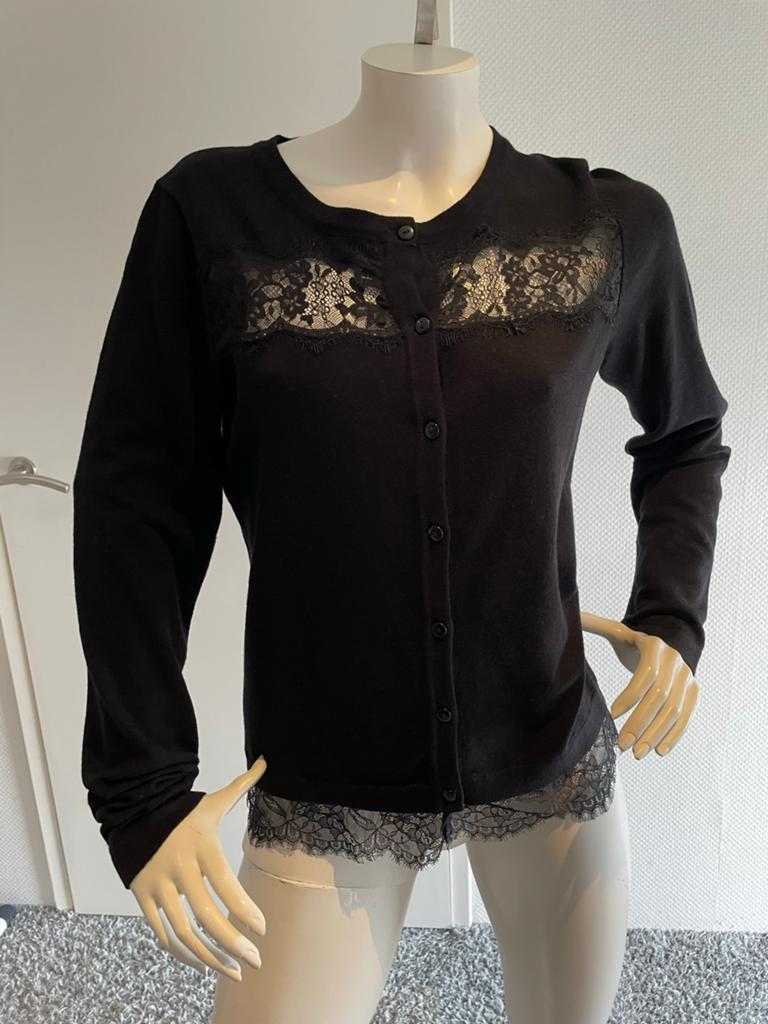 Tramontana vestje met kant maat m, Kleding | Dames, Ophalen of Verzenden, Zo goed als nieuw, Maat 38/40 (M), Zwart