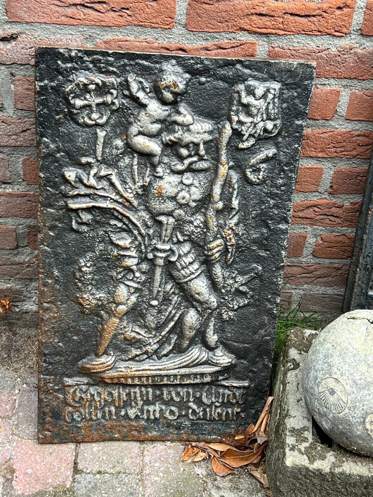 ZEER MOOIE ANTIEKE HAARDPLAAT, Ophalen, Gebruikt