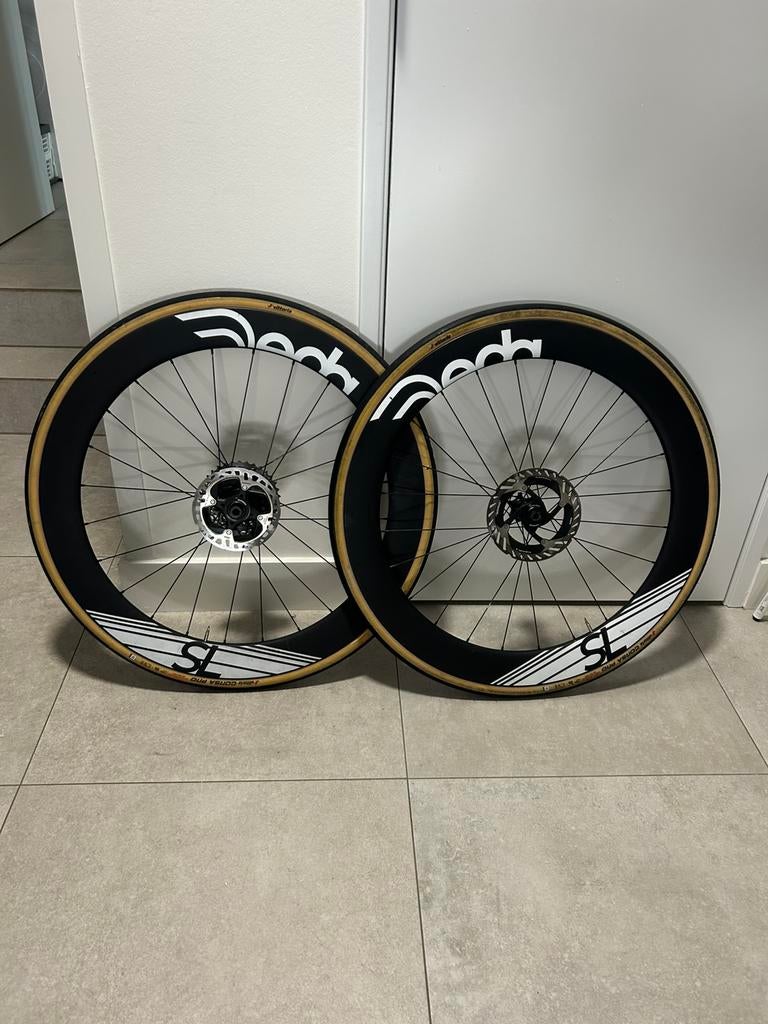 Deda SL6 60mm Carbon Wielset Tubeless draadband, Fietsen en Brommers, Fietsonderdelen, Wiel, Gebruikt, Racefiets, Ophalen of Verzenden