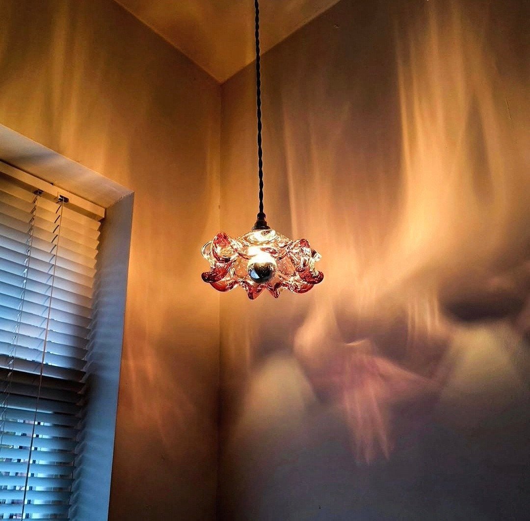 Vintage Murano glazen hanglamp., Ophalen of Verzenden, Minder dan 50 cm