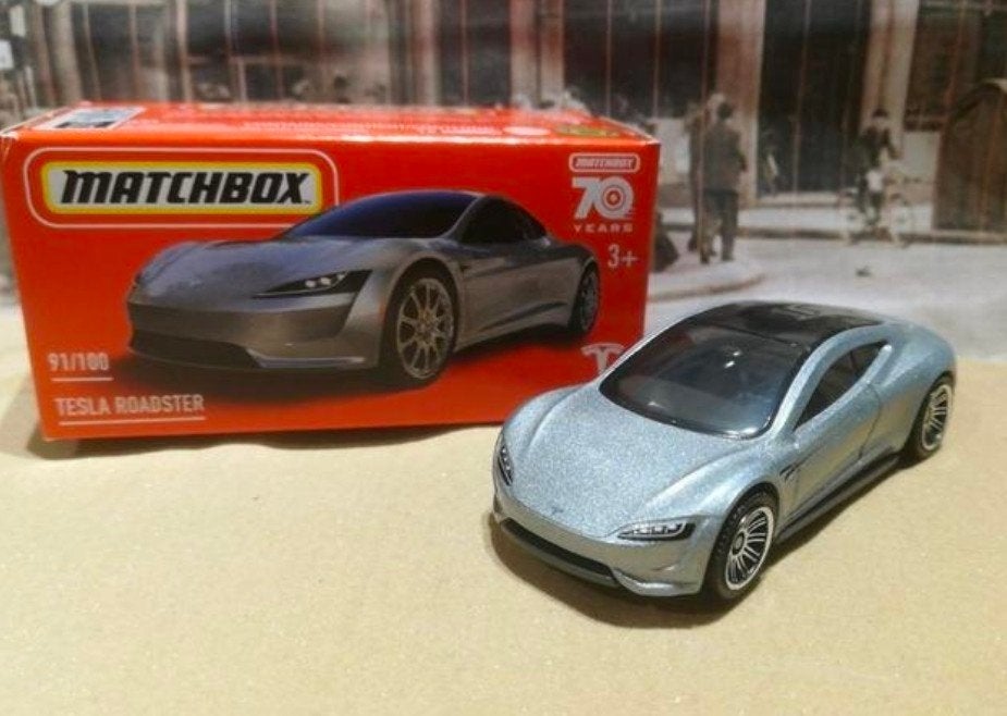 Tesla Roadster Matchbox 91/100, Hobby en Vrije tijd, Modelauto's | Overige schalen, Ophalen of Verzenden, Nieuw, Auto