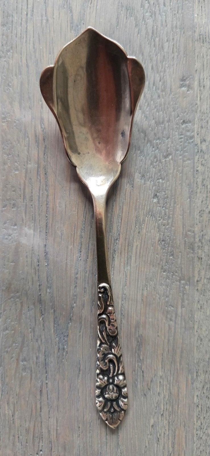Zilveren suikerschep 800. Padua. Vintage. Floraal decor., Ophalen of Verzenden