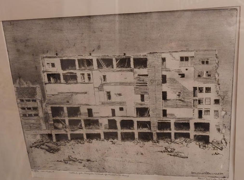 Ets Moritz Ben Afbraak Den Haag, Ophalen, Stadsgezicht, Ets, Origineel