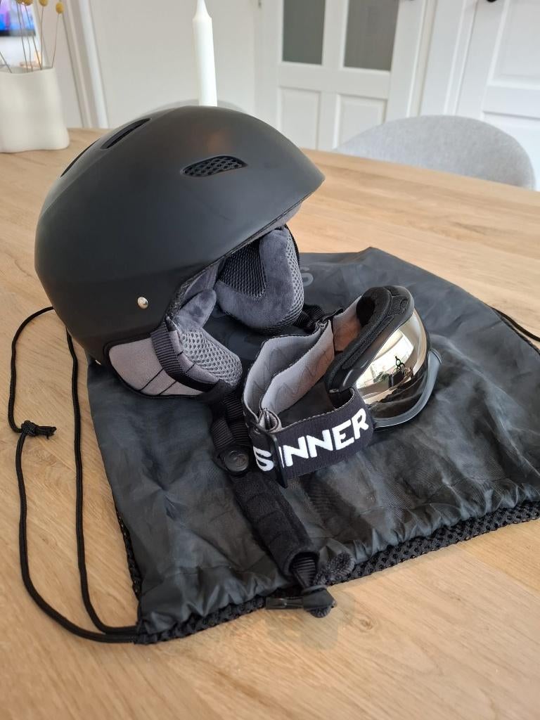 Skihelm Sinner maat S + skibril, Overige typen, Zo goed als nieuw, Skiën, Minder dan 100 cm
