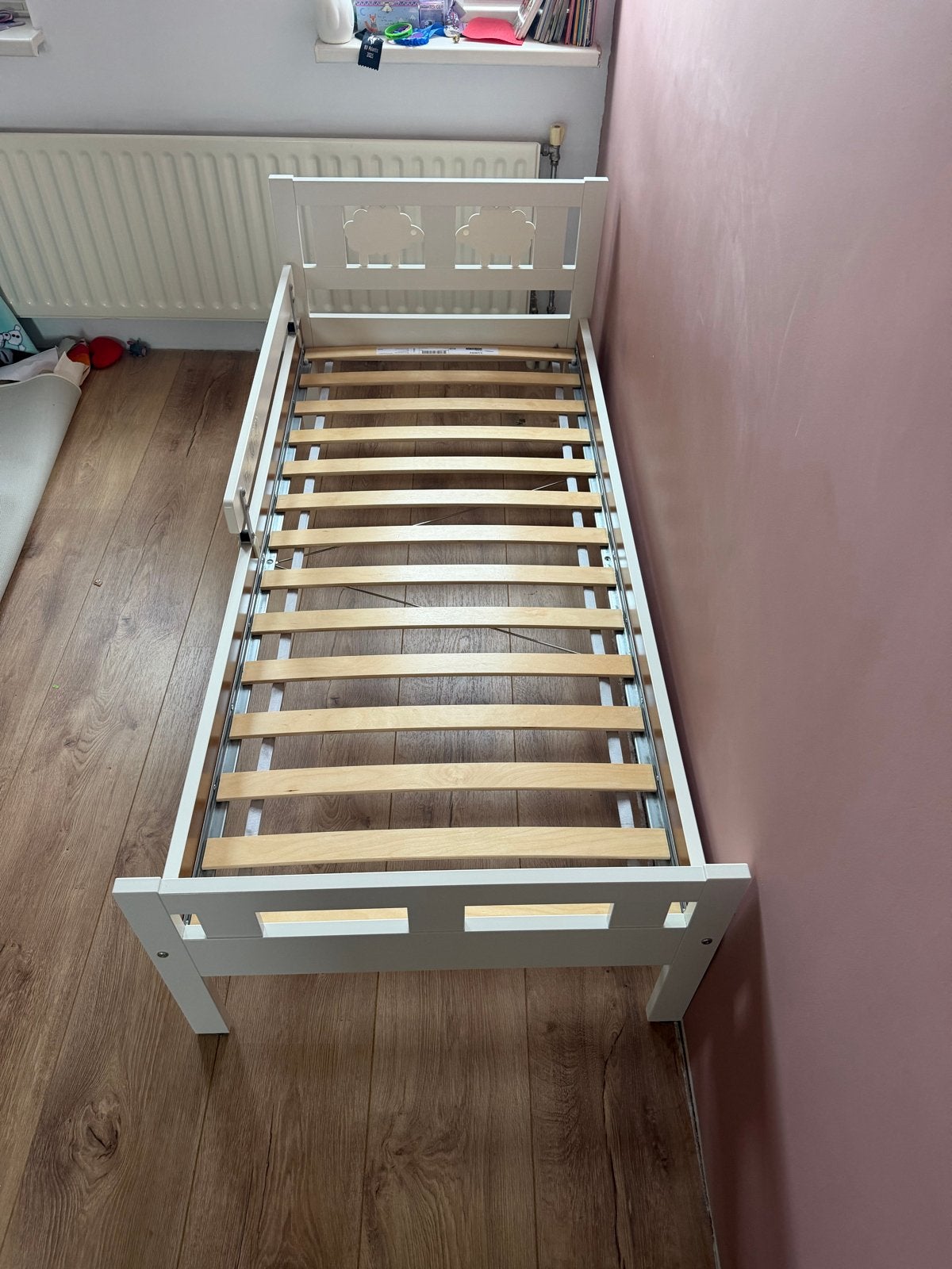 Kritter Kinderbed met lattenbodem en bedhekje, Ophalen, Gebruikt, 70 tot 85 cm, Lattenbodem
