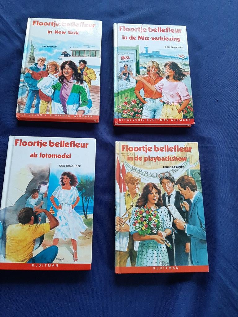 Vier boeken van Floortje Bellefleur, Kluitman Suksesserie, Boeken, Ophalen of Verzenden, Zo goed als nieuw, Cok Grashoff, Fictie