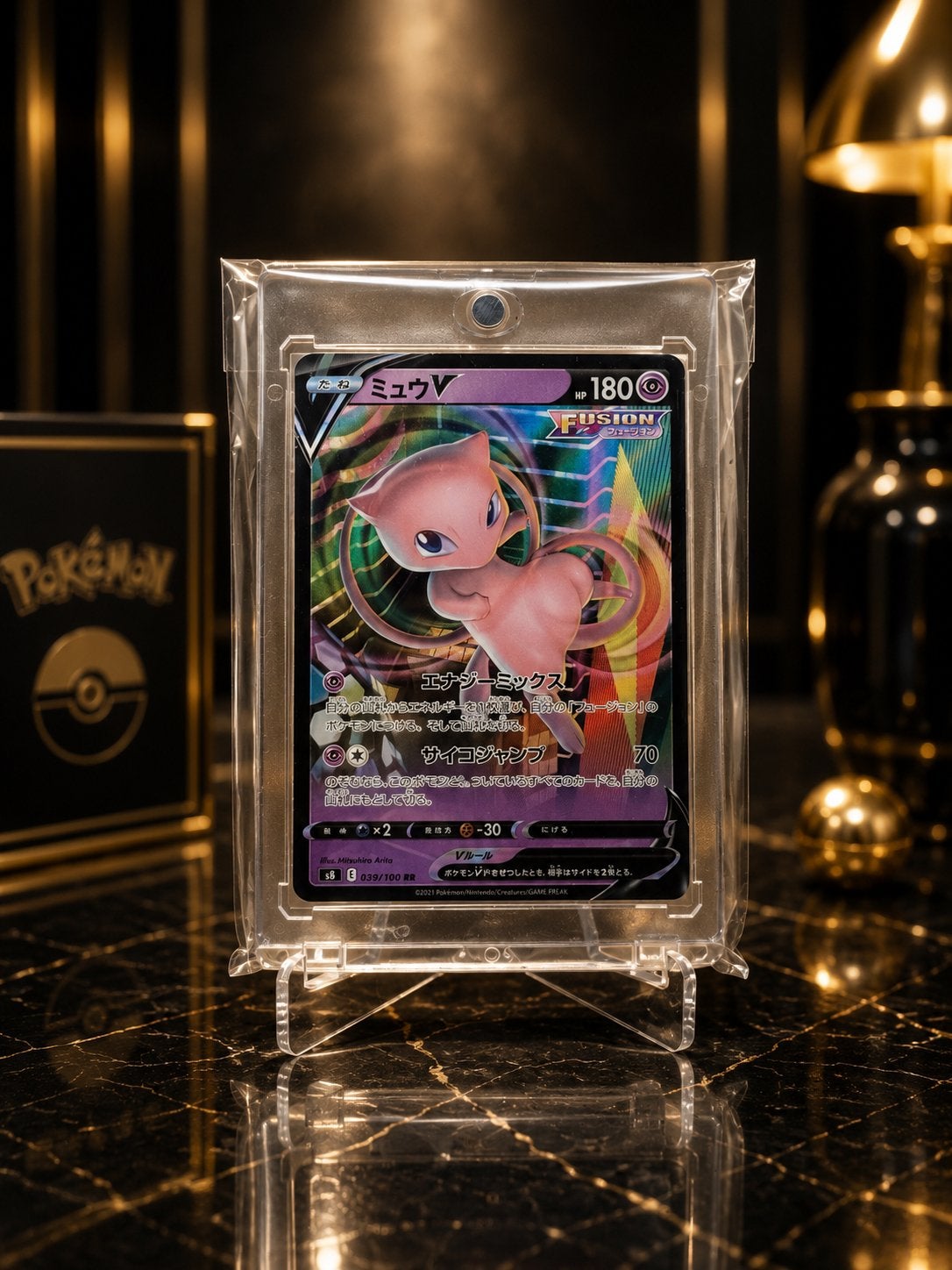 Mew V 039/100 – Japans Pokémon Fusion Arts, Verzenden, Zo goed als nieuw, Losse kaart, Foil