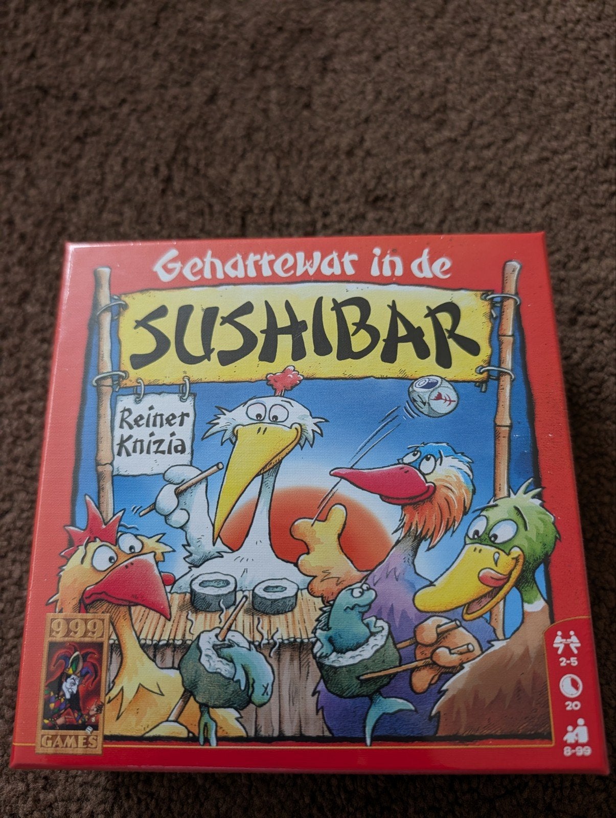 Gehartewar in de Sushibar – 999 Games – Board/Dice Game, Hobby en Vrije tijd, Ophalen of Verzenden