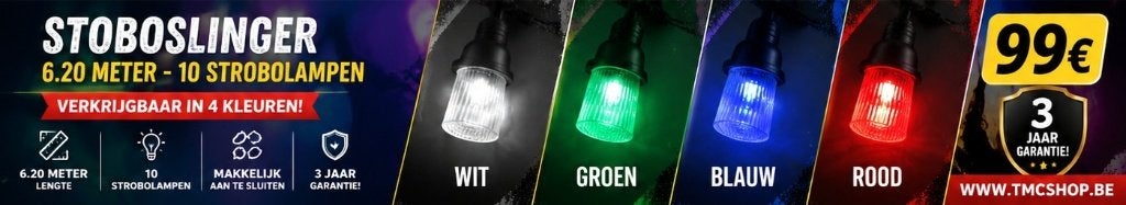 Nieuwe First Class Strobe Rope GREEN 6.20m, Muziek en Instrumenten, Licht en Laser, Ophalen of Verzenden, Nieuw, Licht, Geluidgestuurd