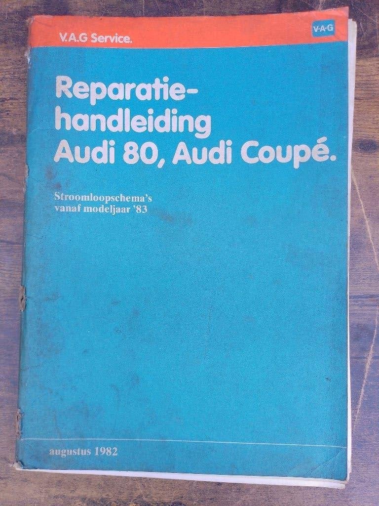 Audi 80 + Coupé 1982-84 dealer werkplaatsboek Stroomschema's, Verzenden, Gelezen, Audi