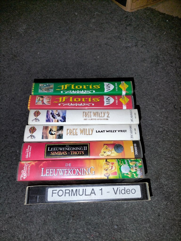 7 paar videobanden, Cd's en Dvd's, Gebruikt, Alle leeftijden, Overige typen, VHS