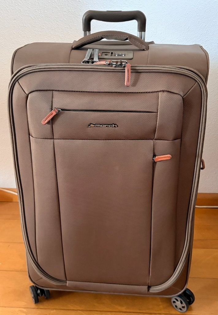 Vakantiekoffer middelgroot – expandable – 4 wielen, Sieraden, Tassen en Uiterlijk, Koffers, Gebruikt, Zacht kunststof, 60 tot 70 cm