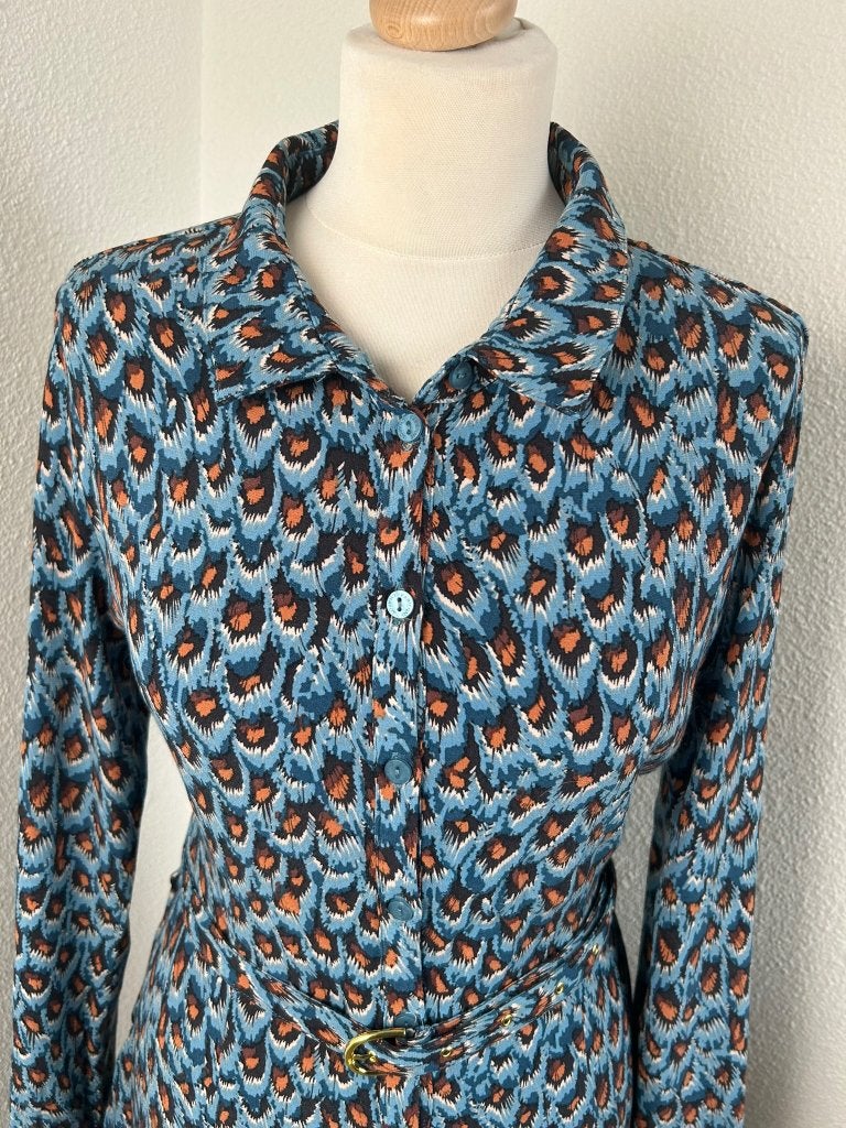 Fabienne Chapot maat 40 blauwe Hayley jurk 1950, Maat 38/40 (M), Blauw, Ophalen of Verzenden, Zo goed als nieuw