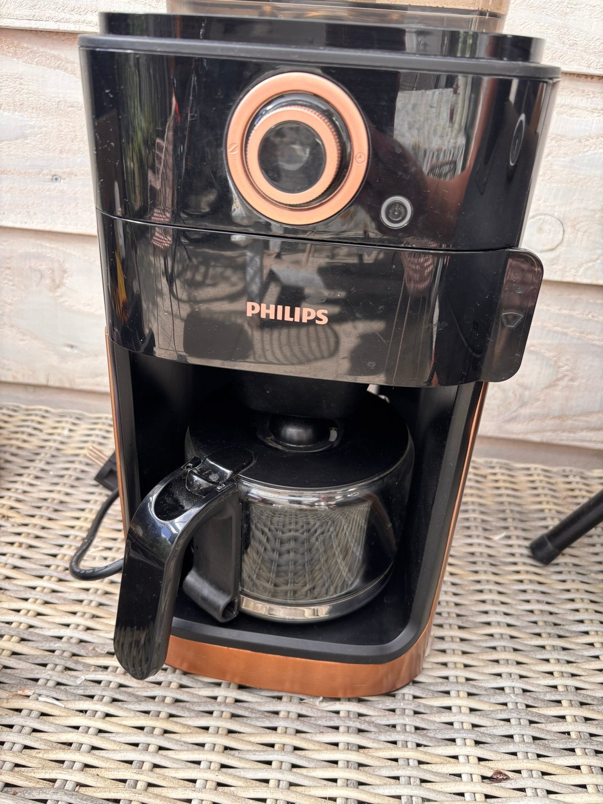 Philips HD7768/70 Grind & Brew Koffiezetapparaat, Witgoed en Apparatuur, Ophalen, Gebruikt, Koffiemachine, Gemalen koffie