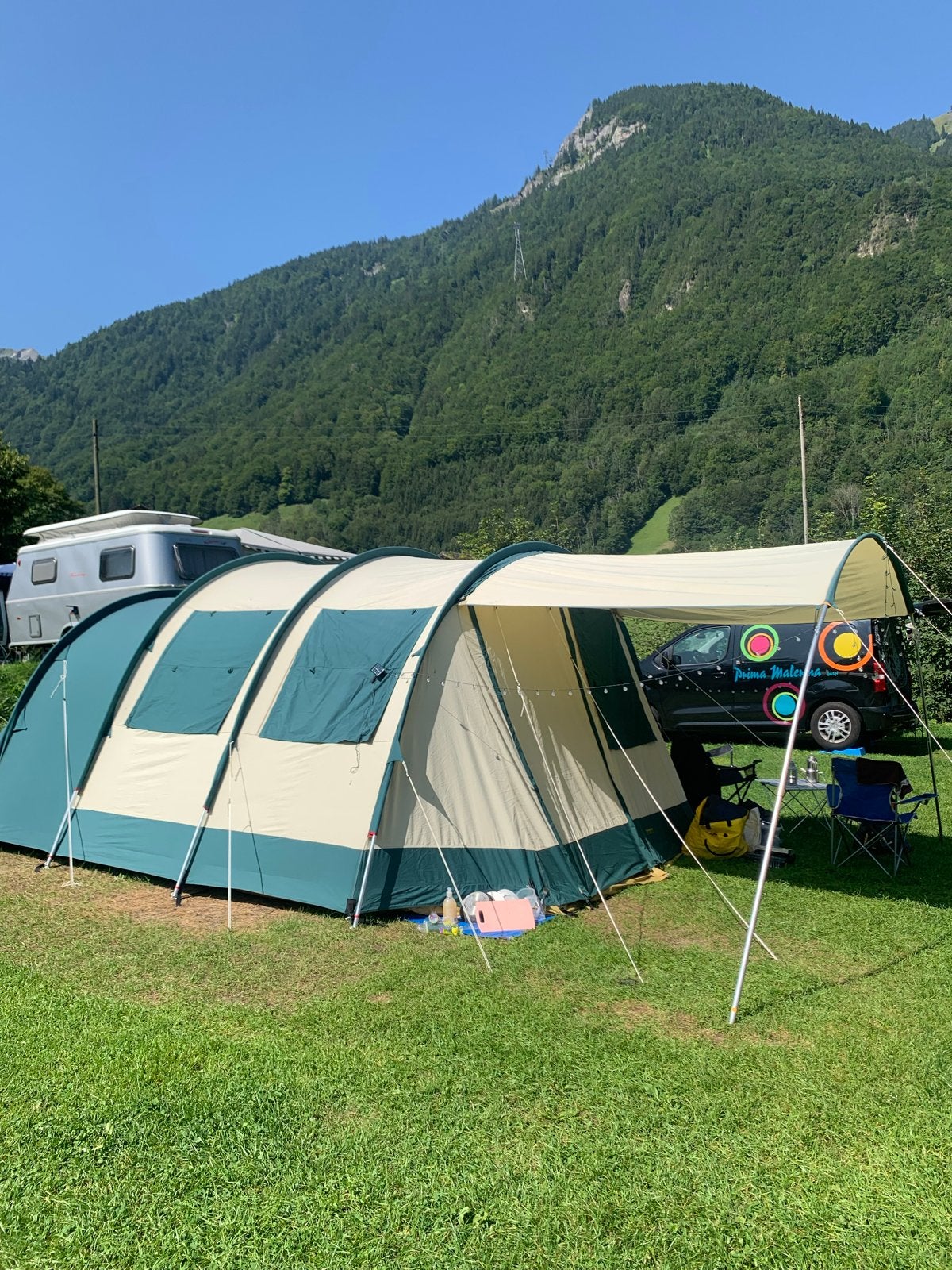 Obelink tunneltent voor 6 personen - Ideaal voor kamperen, Ophalen, Gebruikt, Tot en met 5