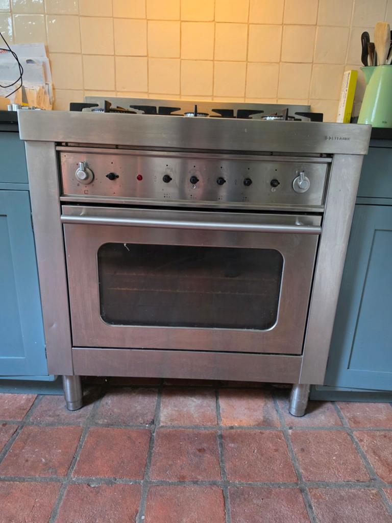 Britannia Fornuis met Gasfornuis en Oven - RVS, Witgoed en Apparatuur, Ophalen, Gebruikt, 60 cm of meer, Gas