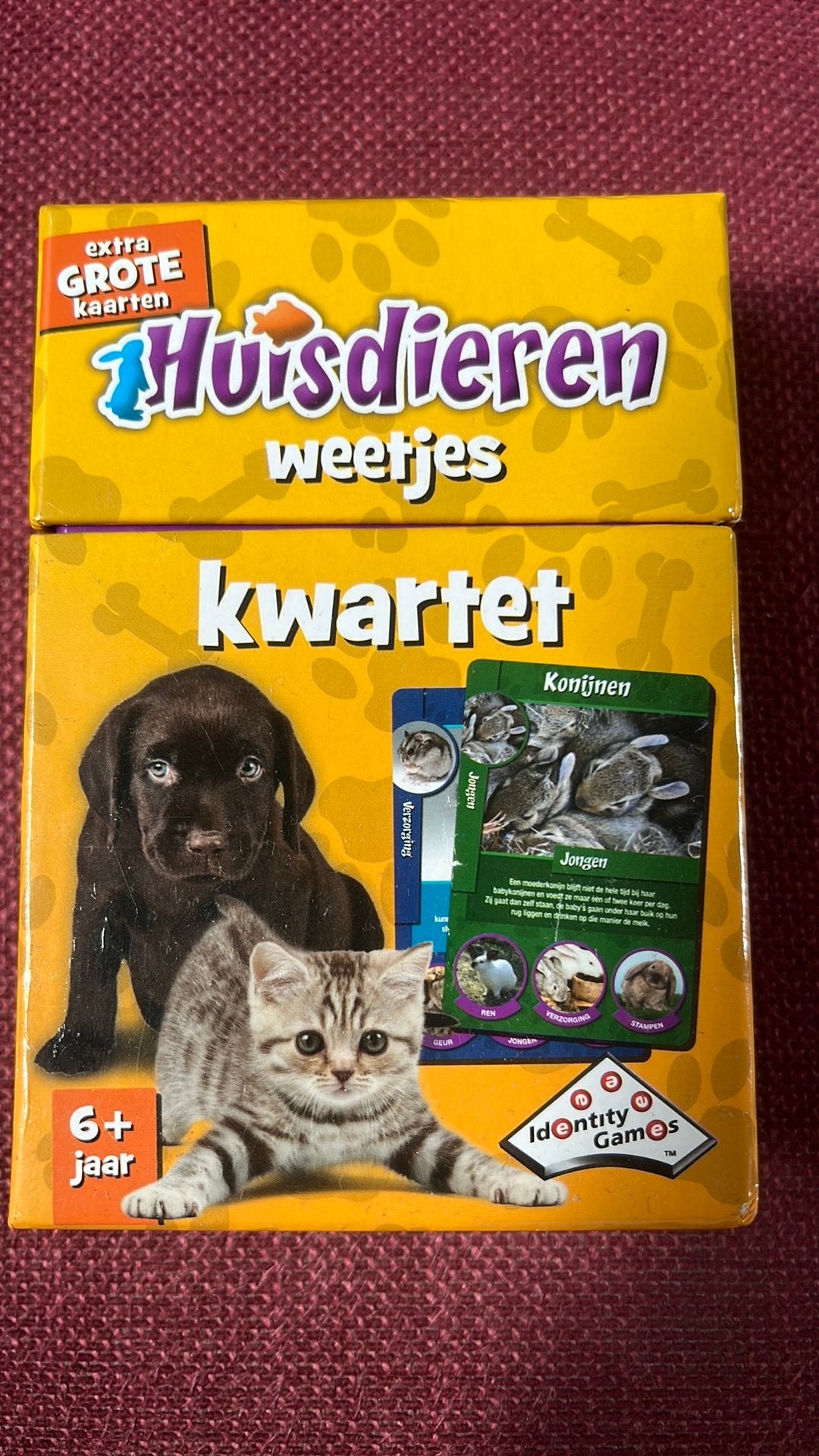 Huisdierenweetjes kwartet, 6+, Ophalen, Zo goed als nieuw, Kwartet(ten)