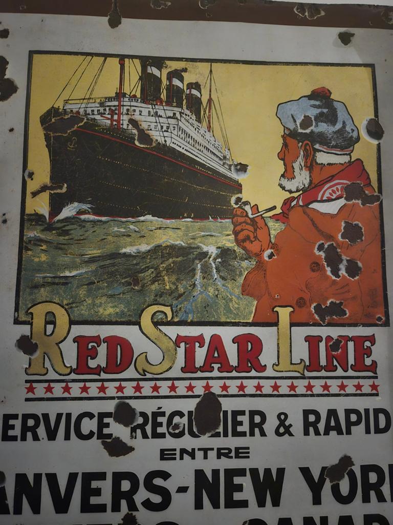 Ik zoek emaille reclameborden van red star line, Verzamelen, Scheepvaart, Ophalen, Zo goed als nieuw