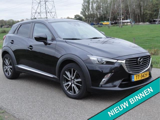 Mazda CX-3 1.5 SkyActiv-D SkyLease+ Full LED I NAVIG I LEER, Auto's, Voorwielaandrijving, 4 cilinders, Zwart, Leder