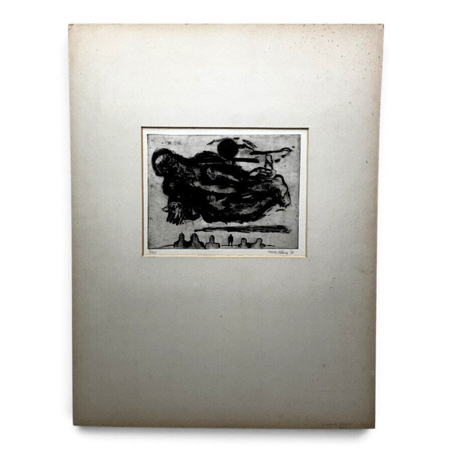Marthe Röling (1939) - Ets, 1960, Ophalen of Verzenden, Ets, Gesigneerd