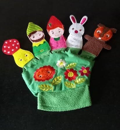 Handpop bos of vingerpopjes handschoen, Ophalen of Verzenden, Zo goed als nieuw, Overige typen