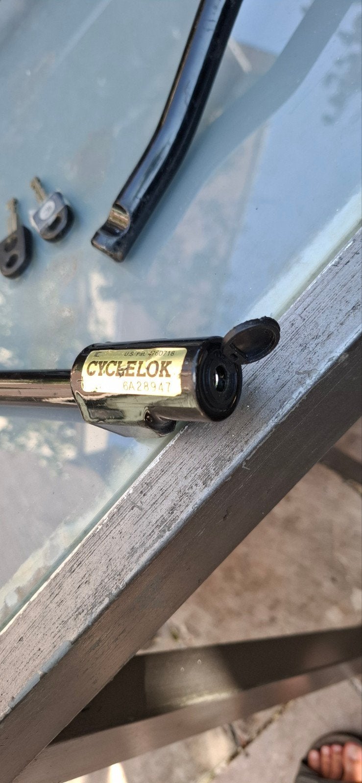 Cyclelok vouwslot voor motor of scooter met 2 sleutels, Ophalen
