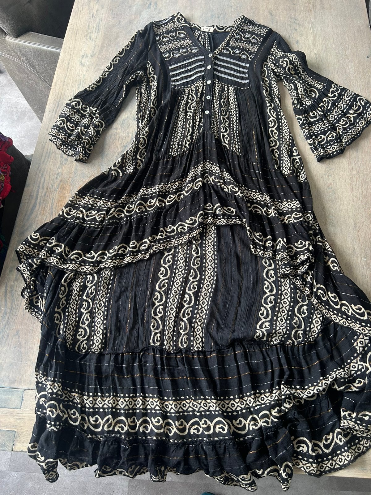 Boho ibiza jurk, Ophalen of Verzenden, Zo goed als nieuw, Maat 38/40 (M), Onder de knie