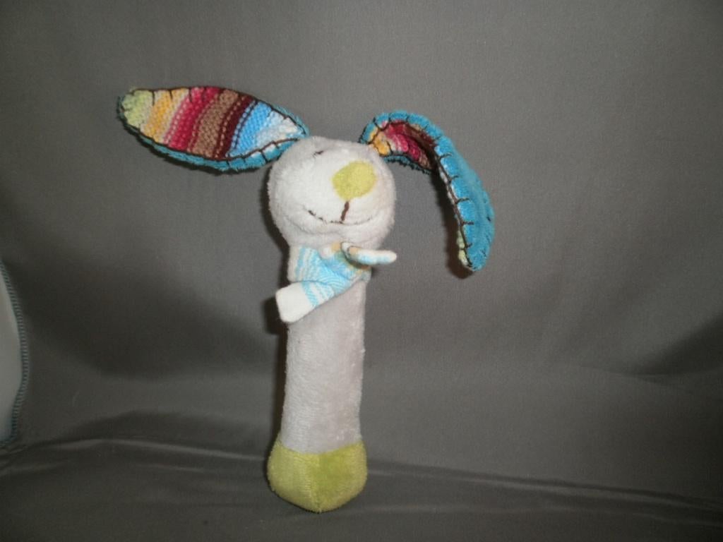 happy horse Hond dog Dinkey rammelaar blauw gekleurd en, Nieuw, Ophalen of Verzenden, Meerkleurig, Klein (minder dan 20 cm)